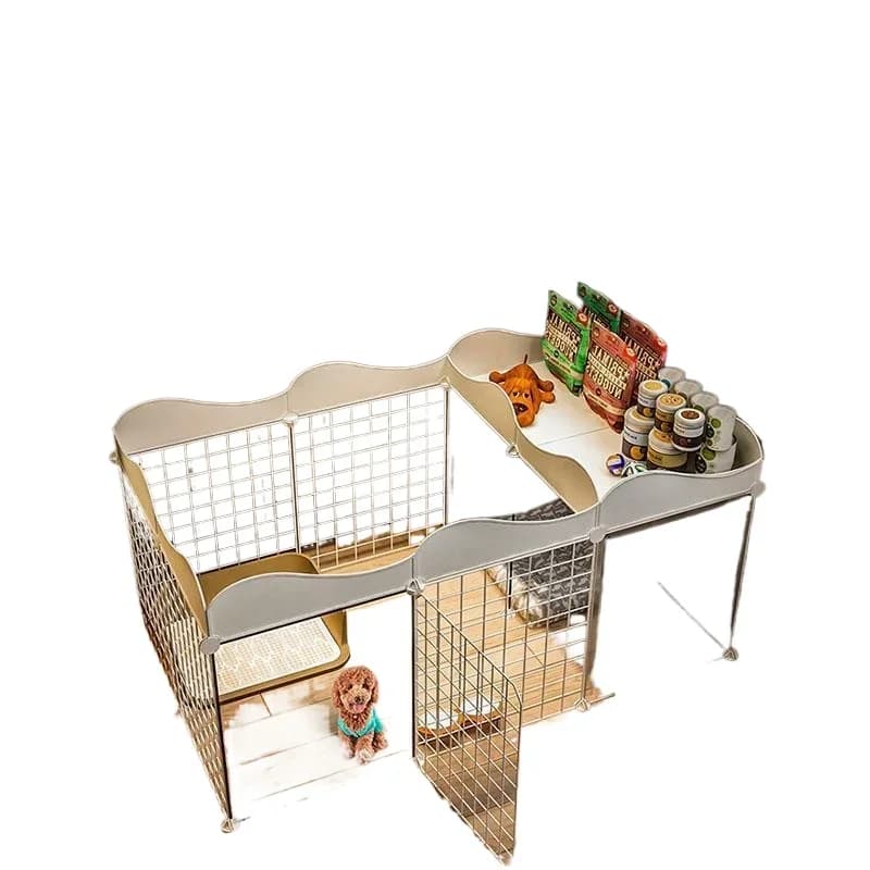 Pet Dog Fence, Household, Kennel Indoor Small Dog Teddy Fence Isolation Gate with Toilet Area