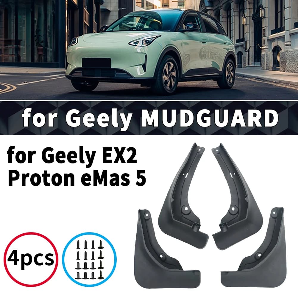 for Geely EX2 Proton eMas 5 Car Mud Flaps Splash Guards Front Rear Wheel Fender Mudguard Exterior Parts