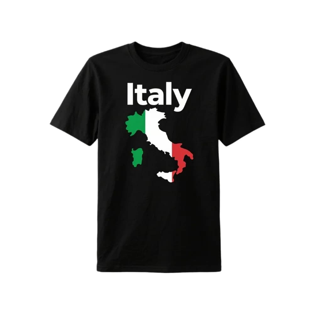 Simple Style Italy Flag Map, Italian Boot T-Shirt. Summer Cotton O-Neck Short Sleeve Mens T Shirt New S-3XL