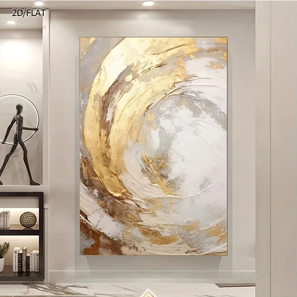 Luxury paint gold texture original creation Oil Painting Decor living room Wall Art Hand-Painted Abstract Picture show Trim Home