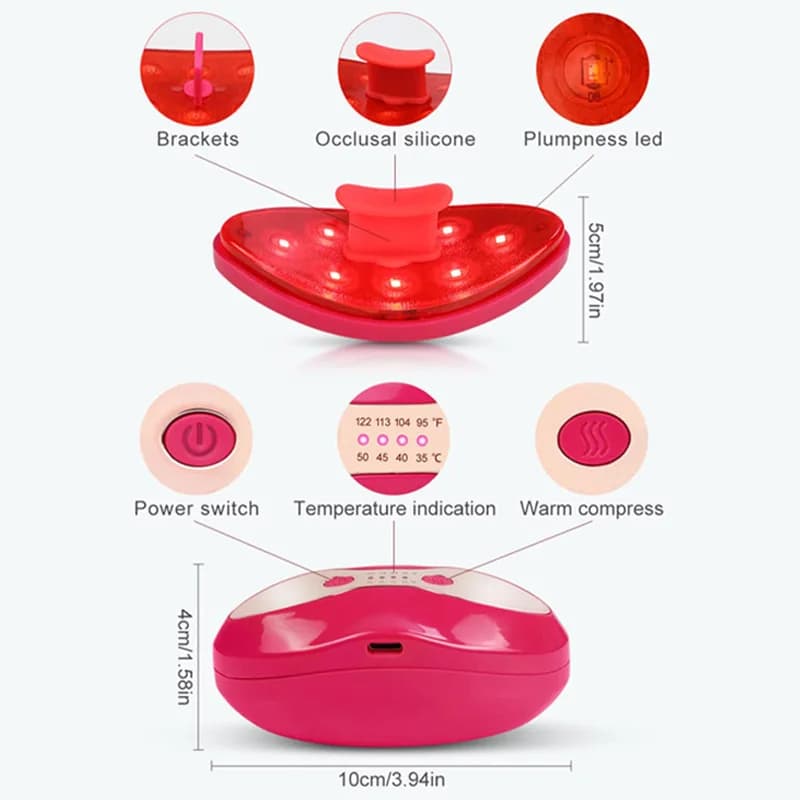 LED Heating Portable Protector Light Collagen Beep Lip Enlargement Device Full Eye
