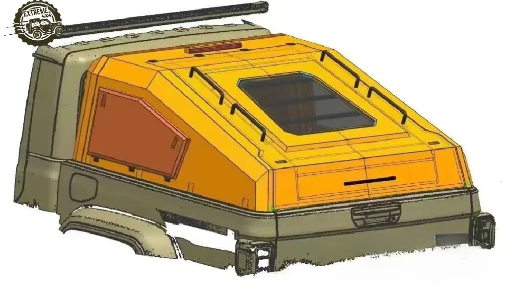 EXTREME New Manganese Steel Hatchback Hardtop Pickup Fastback Truck Fit for Jeep Gladiator Canopy