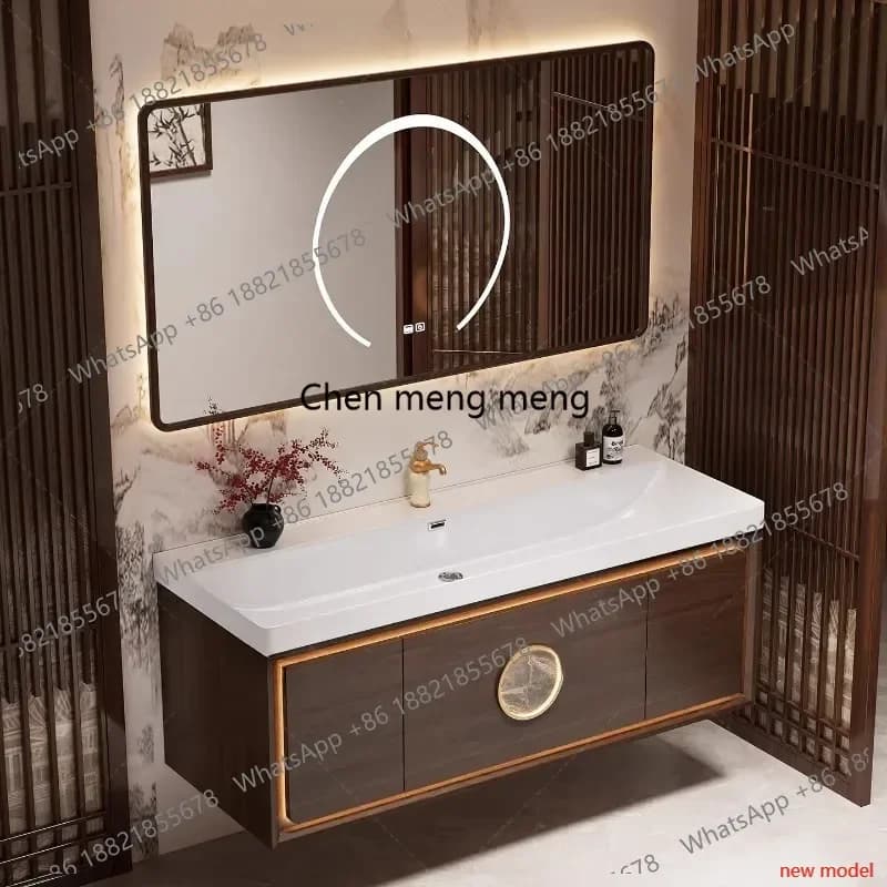 N138Bathroom cabinet combination, ceramic integrated basin, washbasin, washbasin, bathroom.