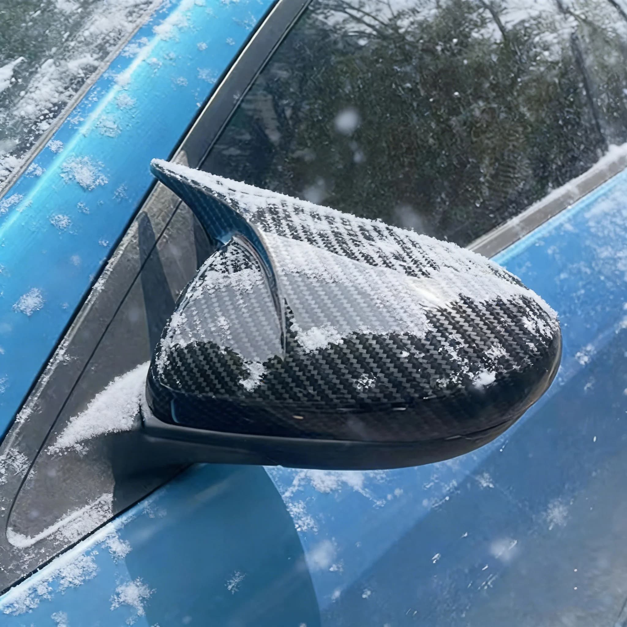 Car Styling For Mazda 3 2009-2012 Rearview Mirror Cover Caps Trim With Horn Shell Decorative Auto Parts Accessories