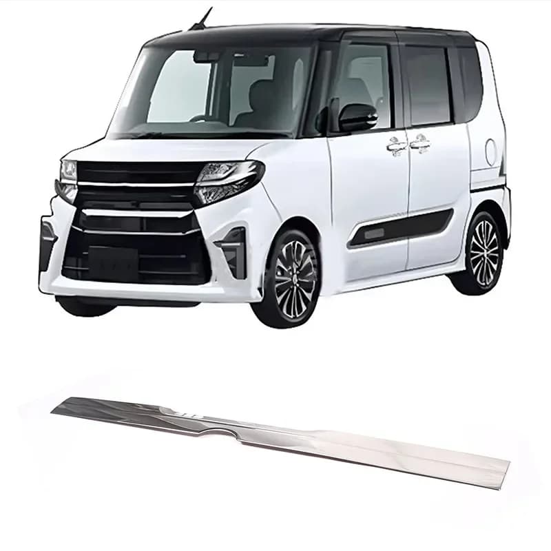For Daihatsu Tanto LA650 2022-2023 Stainless Steel Silver Car Tailgate Trim Decorative strips Car Accessories