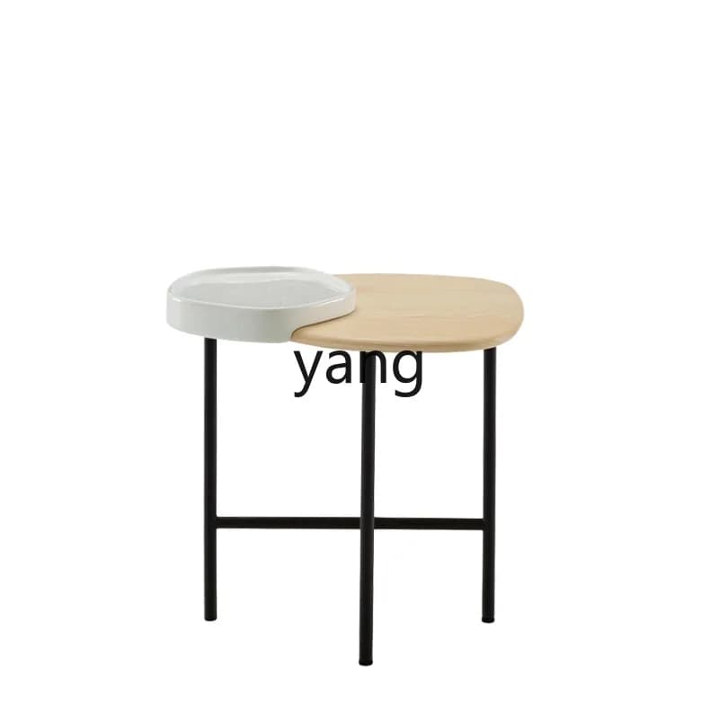 ltt Freehand Space Minimalist Solid Wood Side Table Household Small Apartment Sofa and Tea Table