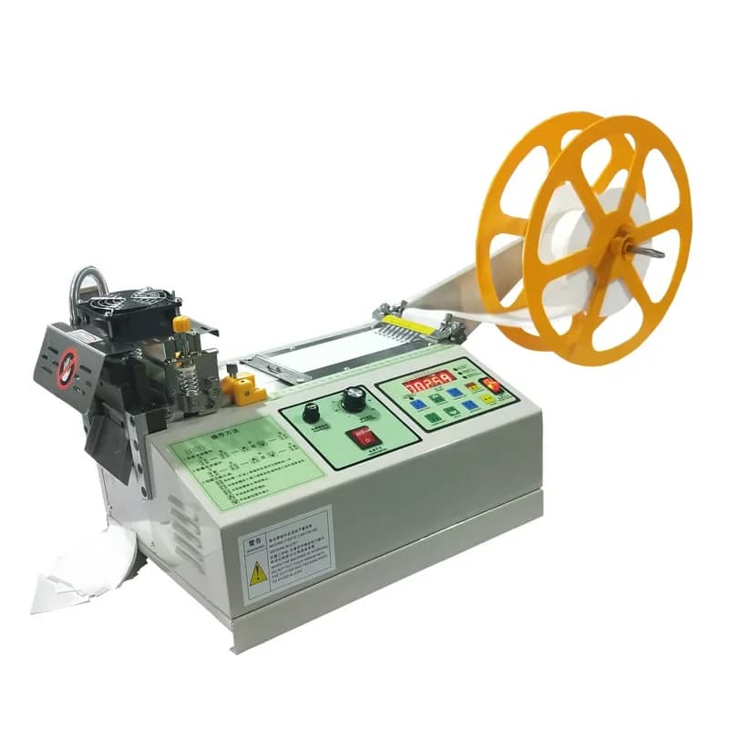 Automatic hot and cold tape cutting machine, mask, ear strap, elastic band cutting, webbing, Velcro cutting machine, computer