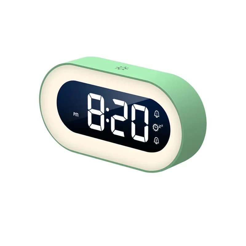 Popular Student Bedhead Bedroom Multi functional LED Silent Night Light Electronic Alarm Clock Night Light Clock