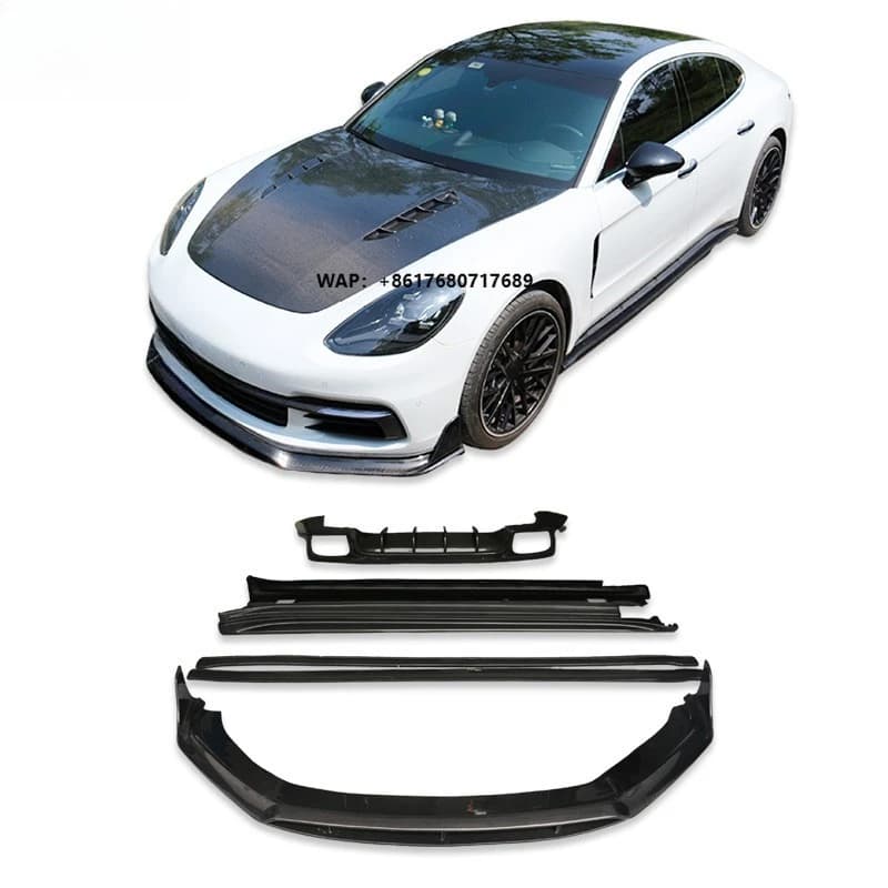 FX Style Full Carbon Fiber Body Kit for  Panamera 971 2016-2020 - Rear Bumper, Side Skirts, Front Lip, High Gloss Finish
