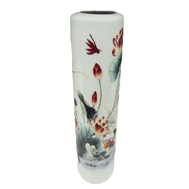 Pastel Mandarin Ducks Lotus Flowers Pattern Vase China Old Porcelain Collection Antique Decorative Ornament