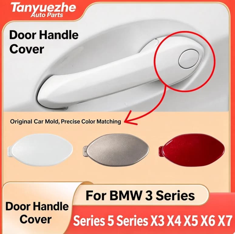 For BMW 3 Series 5 Series 8 Series X3 X4 X5 X6 X7 Front Left Driver Side Exterior Door Handle Keyhole Lock Cover Cap Auto Exteri
