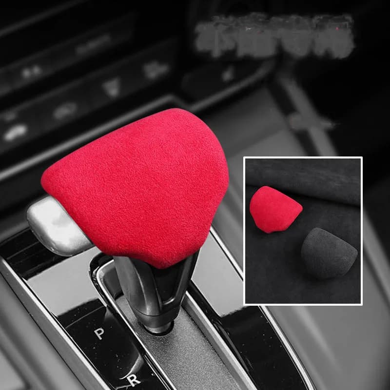 Suede Features Stickers Protector Car Gear Shift Knob Cover Interior Trim For Honda CRV Breeze Car Accessories Auto