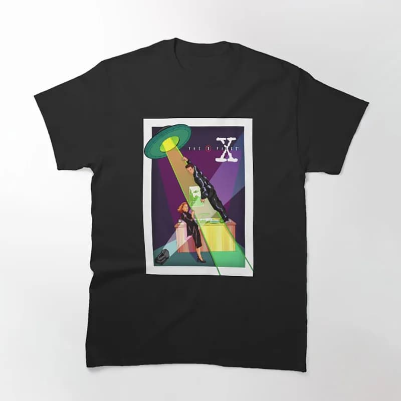 Believe Trust No One Vintage Sci fi tv series The X Files Gift t shirt 0305 Retro Alien movie Graphic clothes All size top S-6XL
