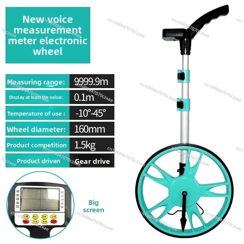 Ranging Wheel Hand Push Roller Type Rangefinder, Road Measuring Vehicle Mechanical Digital Display Outdoor Rolling Ruler