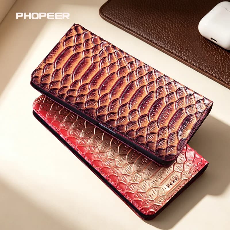 Luxury Genuine Leather Case for Huawei Honor X70I X60 X50 X40 X30 X20 X10 Pro GT MAX SE Dragon scale pattern pack phone case