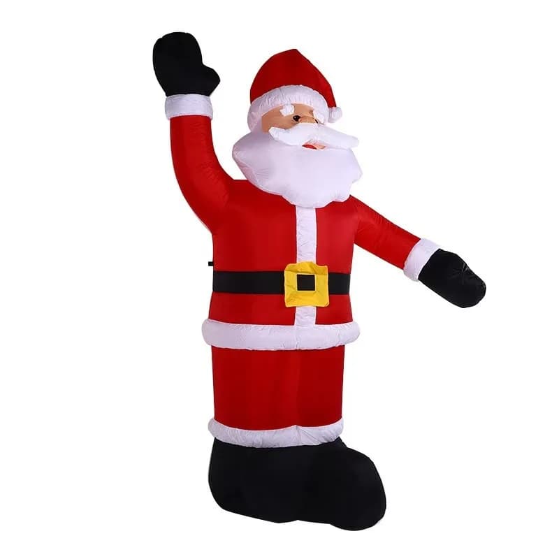Cross-border spot 2.4m waving Santa Claus inflatable air mold, courtyard luminous Christmas decoration ornament arrangement