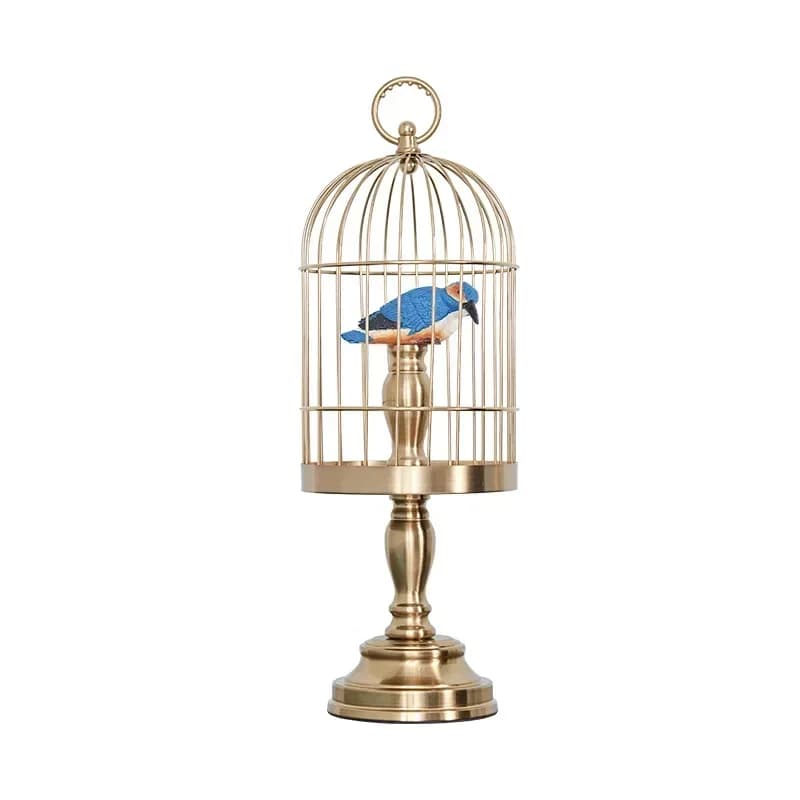 New Chinese birdcage metal light luxury ornament high-end home TV cabinet entrance gift gift