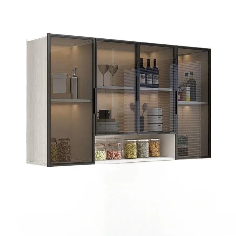 Eco-friendly hanging cabinet Glass door Kitchen wall Wall closet Wall-mounted cabinet