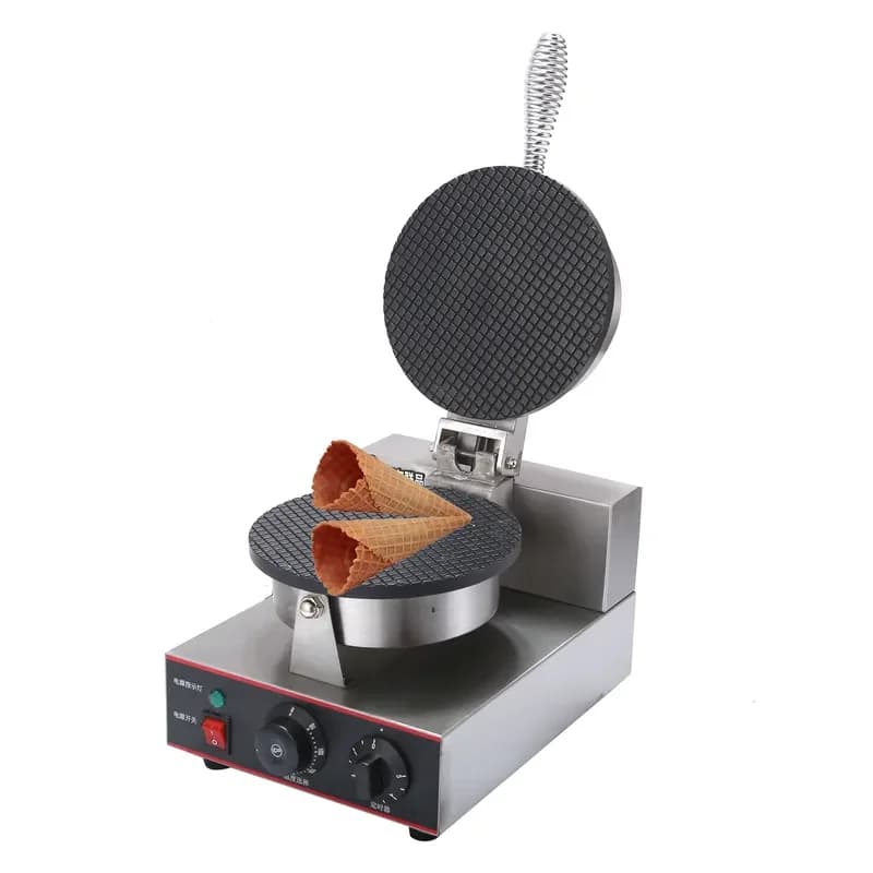 Electric Ice Cream Cone Maker Machine Commercial Waffle Cone Baker Mini Dessert Tool for Home Kitchen Bakery Shop Use