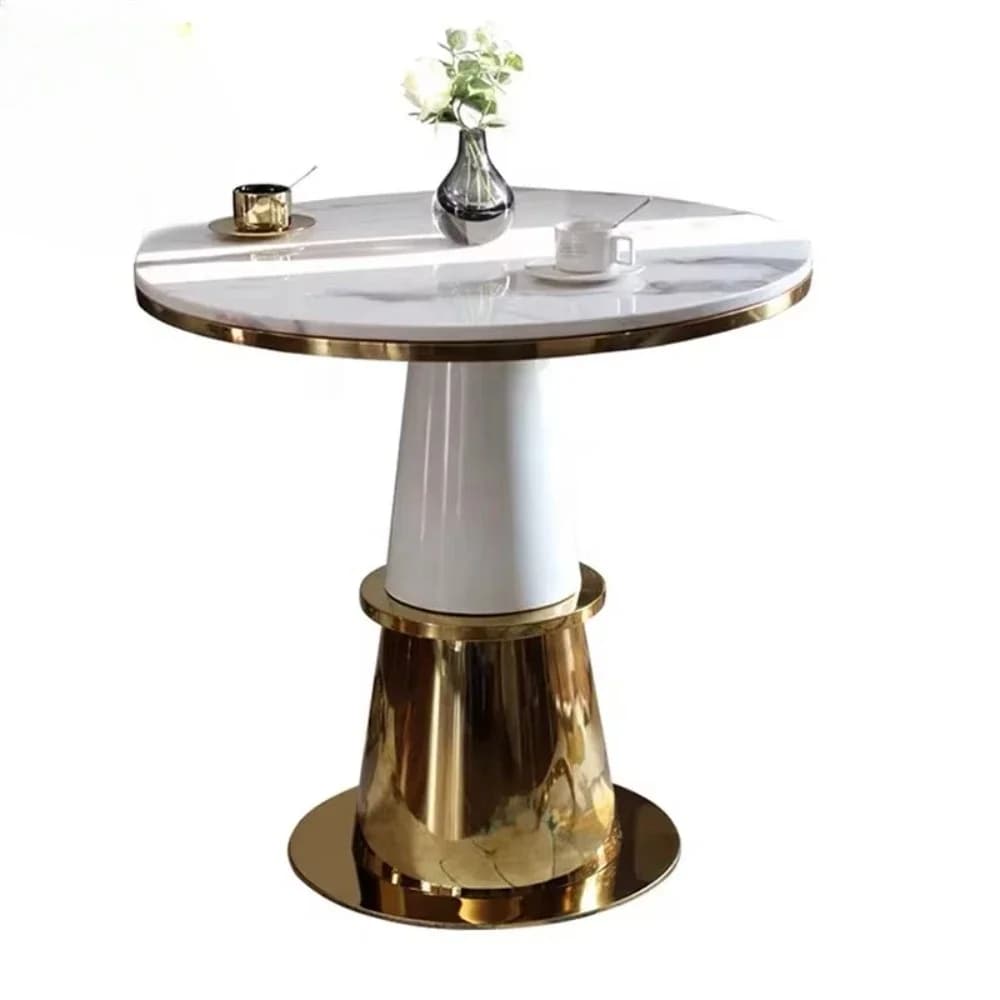 Popular luxury marble top gold hotel lobby table coffee table lounge furniture