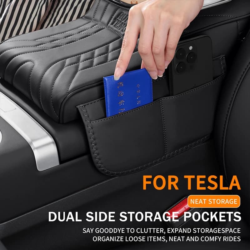 Car multifunctional armrest height cushion storage box for Tesla Model Y Model 3 Model X Model S Cybertruck interior accessories