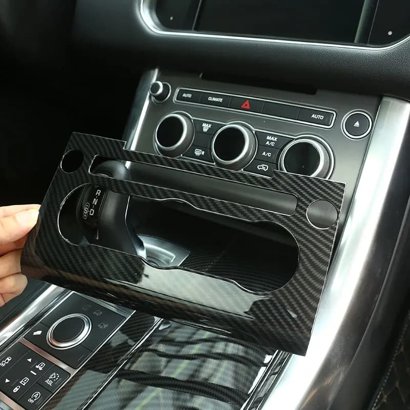 For Land Rover Range Rover Sport 2014-17 ABS Carbon Fiber Car Center Console AC Panel Frame Cover Trim Stickers Car Accessories