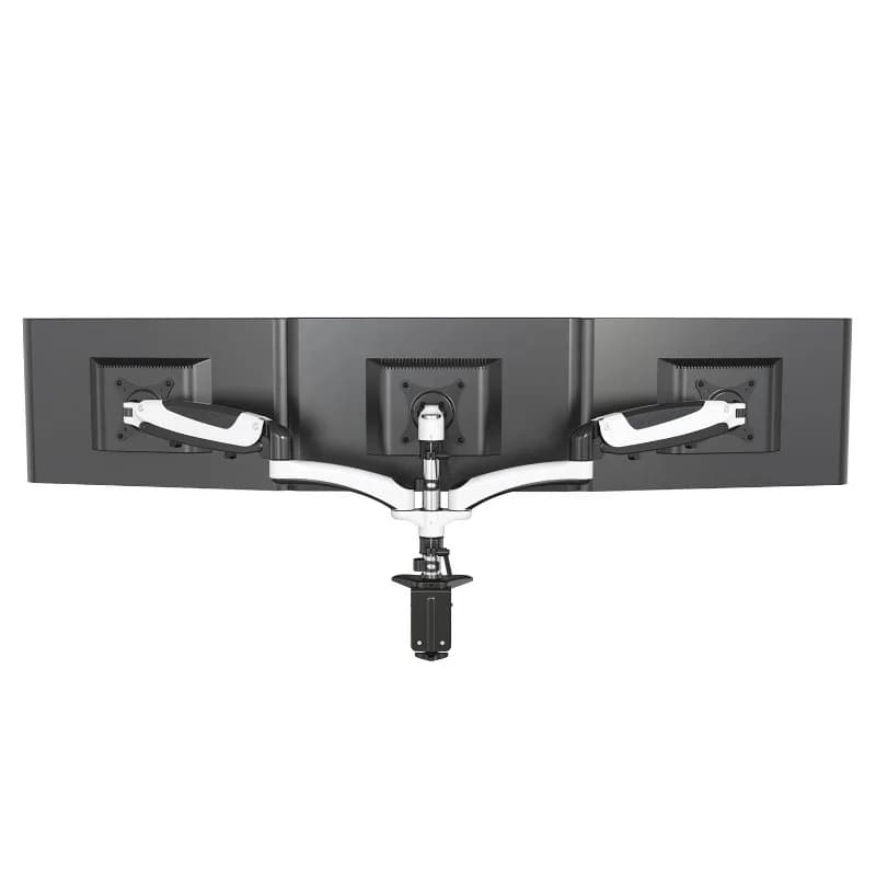 Mounted Triple Air Spring Adjustable Monitor Arm with Cable Management for 15-24 Screens Weight Capacity 8kg/17.6 lbs
