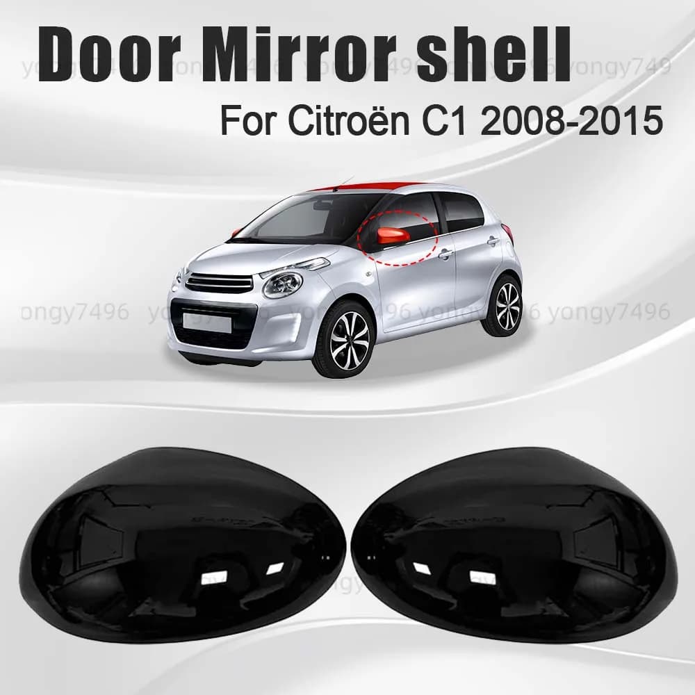 Protective Cover White Black Door Mirror Shell For Citroen C1 2008 2009 2010 2011 2012 2013 2014 2015 Car Rearview Accessories