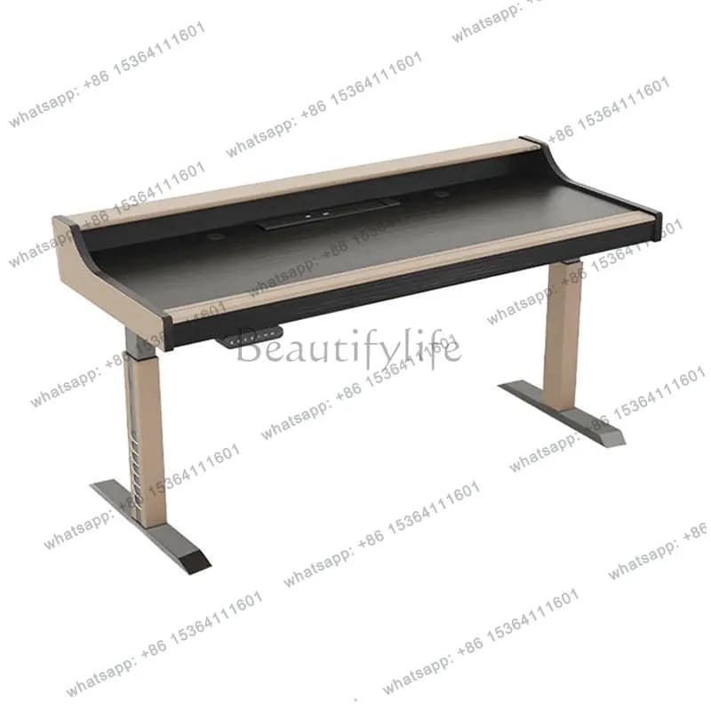 Modern solid wood electric lifting intelligent Italian minimalist home desk