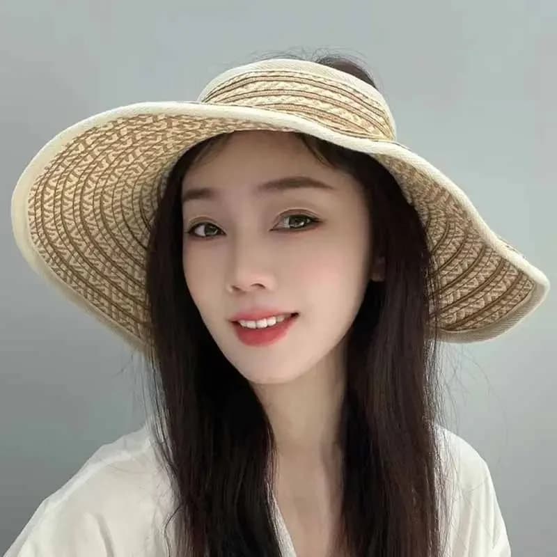 Summer sunscreen straw hat empty top sun hat casual fashion