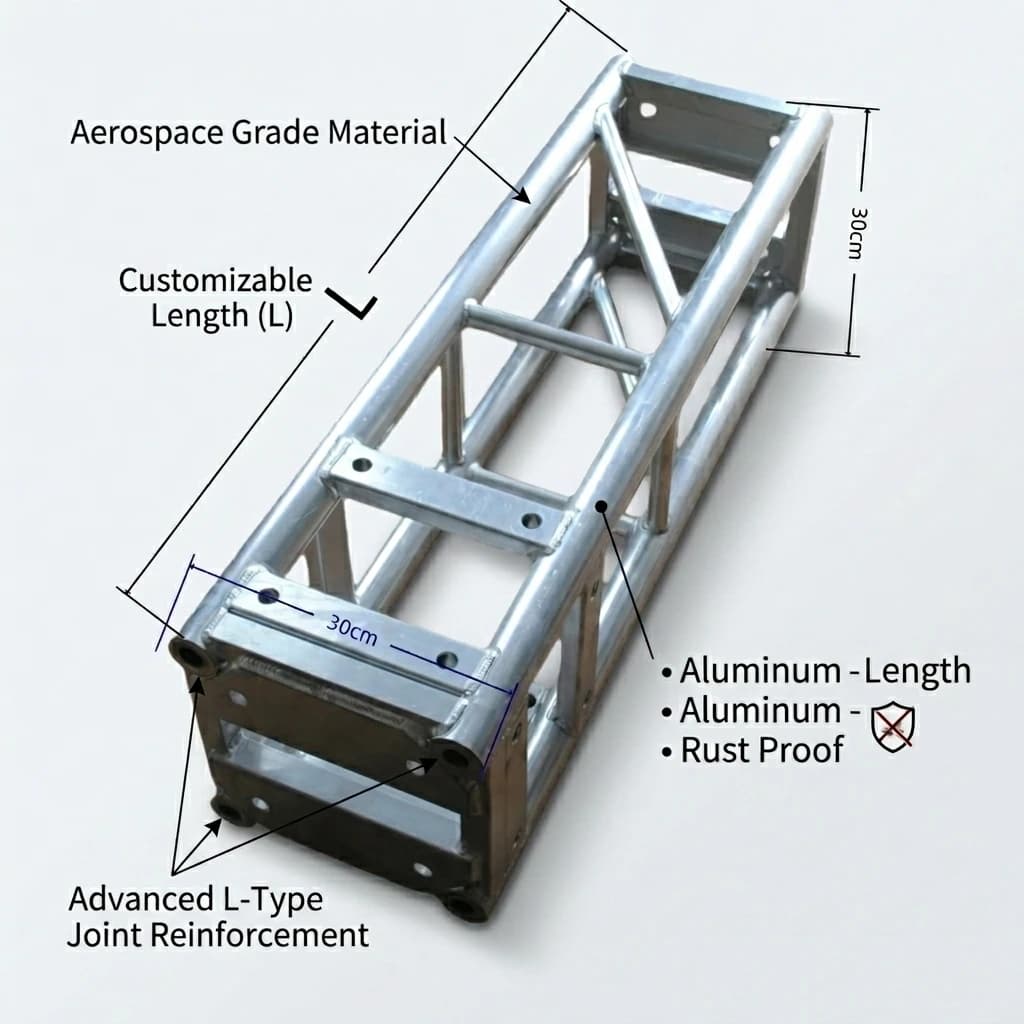 【High Quality】Aluminum Alloy Truss Easy Disassemble Reusable Portable Stage Construction Stage Speech DJ Event