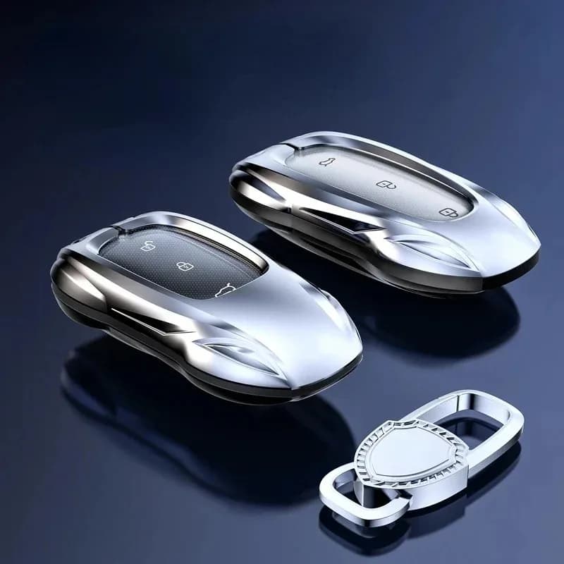 For Li L9 L8 Pro L7 2019-2025 Zinc Alloy Silver Car Key Protection Shell Smart Remote Key Cover Trim Interior Accessories