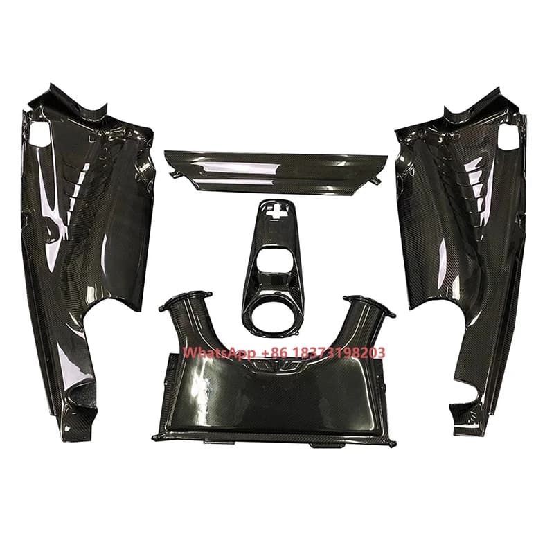 Car Accessories Dry Carbon Fiber Engine Bay Cover Panel Interior Kits for Ferrarie 458 Spider Engine Cover