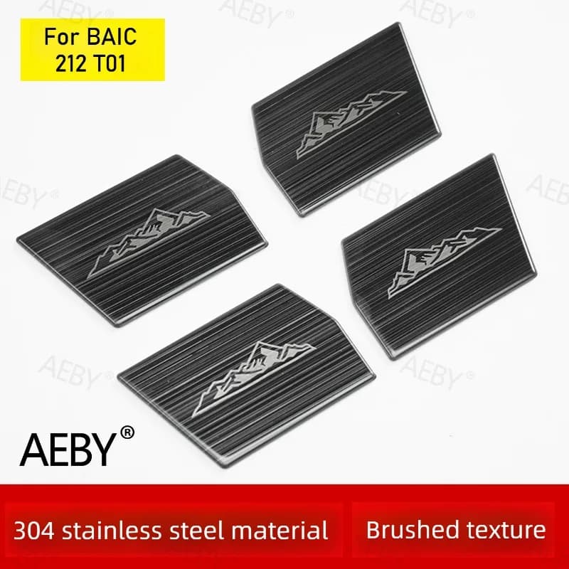 For BAIC 212 T01 Inner door bowl cover stainless steel appearance,Anti-scratch inner lid decoration,Decorative stickers