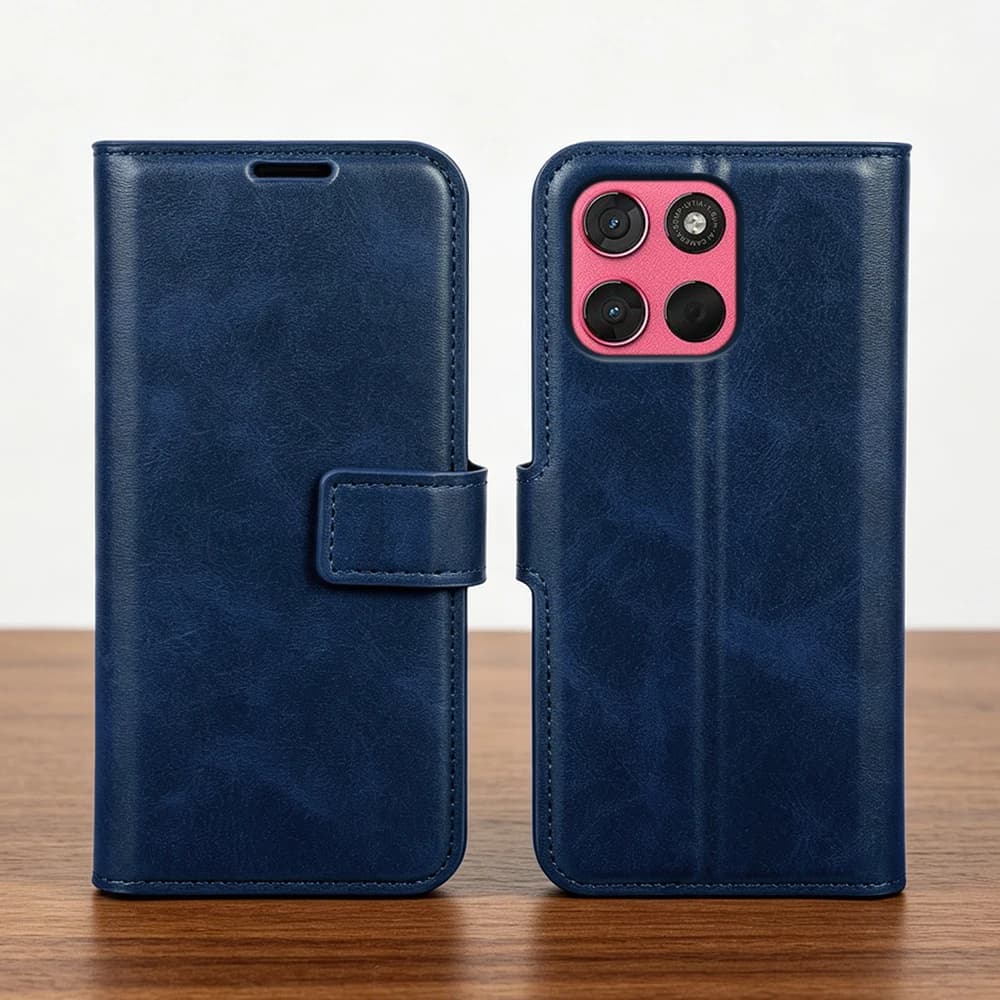Calf Leather Flip Case For Motorola Signature Edge 70 Max Fusion 60 Pro 50 Ultra G56 G77 G47 G86 G67 G57 G37 Power Phone Cover