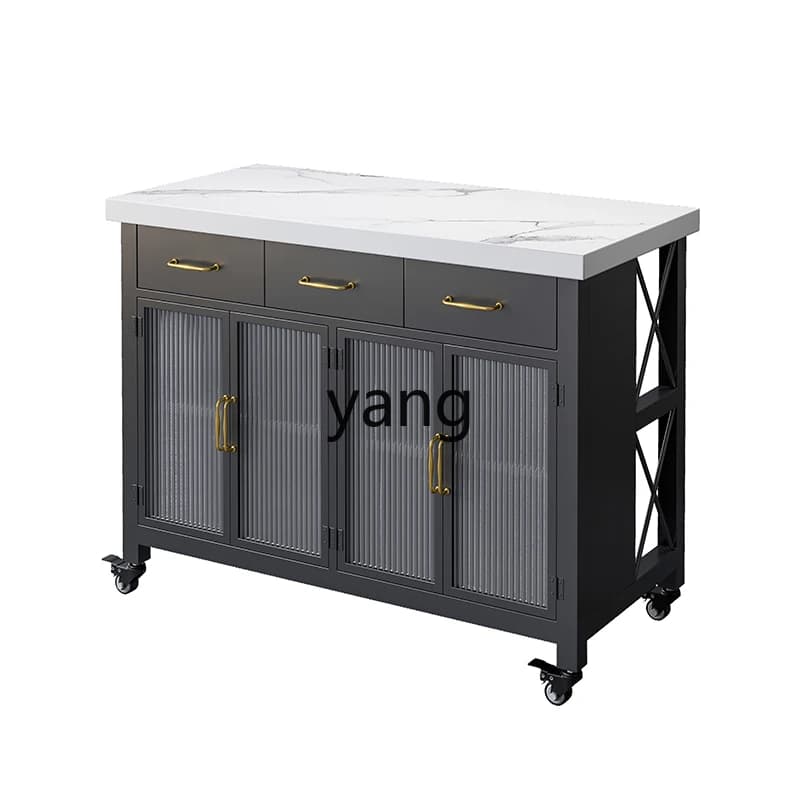 LMMKitchen Side Cabinet Movable Nakajima Desk Open Bar Counter Drawer Locker
