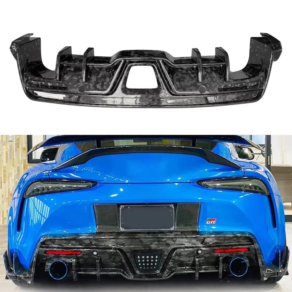 Forged Carbon Fiber Tms Style Rear Diffuser for Toyota Supra A90 A91 Mkv Rear Bumper Lip