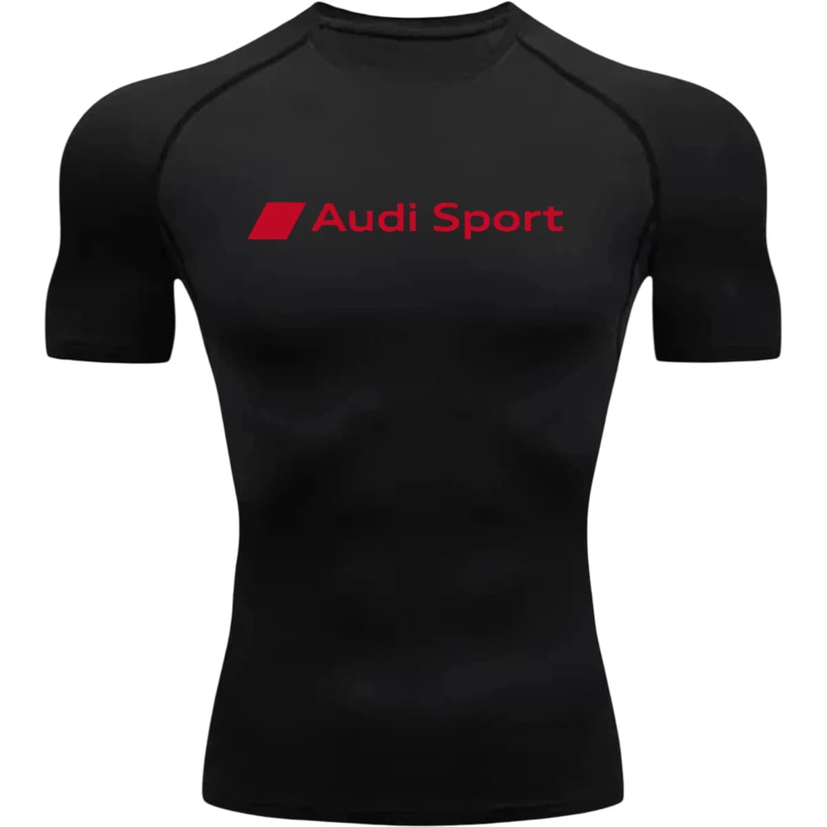 Men's sporty tight-fitting running clothes with Audi logo, short-sleeved sports shirt, gym sports shirt, running sports pants, m