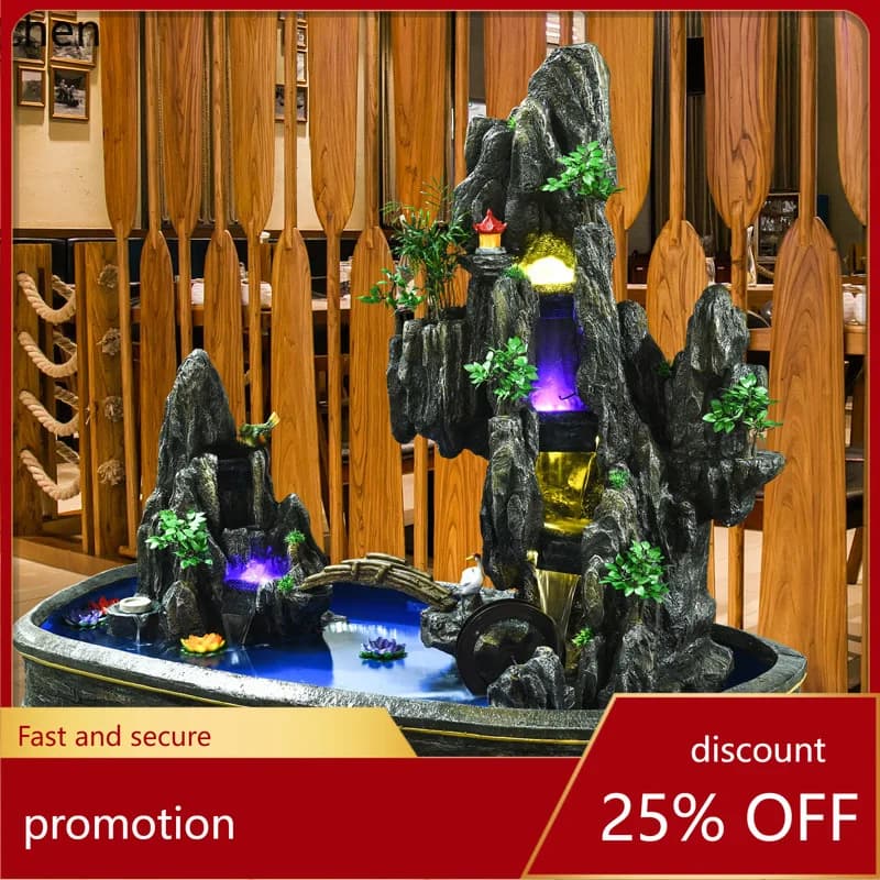 HXL Large Rockery Fish Pond Water Flowing Fountain Ornament Wealth-Attracting Decoration