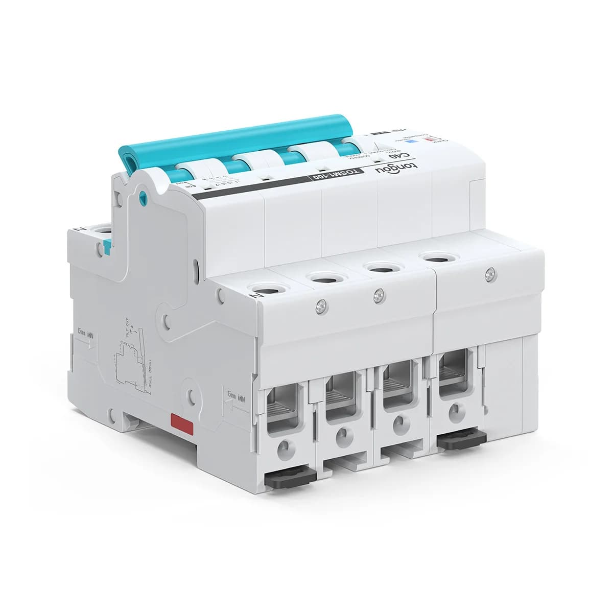 WiFi intelligent circuit breaker air switch 4P wireless remote control switch over and under voltage protection