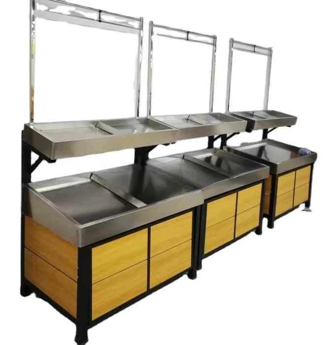 Fruit Display Vegetable Rack Supermarket Supplies Display Rack Heavy Metal