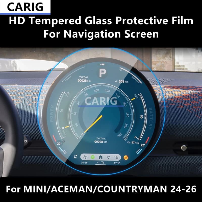 For MINI/ACEMAN/COUNTRYMAN 24-26 Navigation Screen HD Tempered Glass Protective Film Anti-scratch Repair Film Accessorie Refit