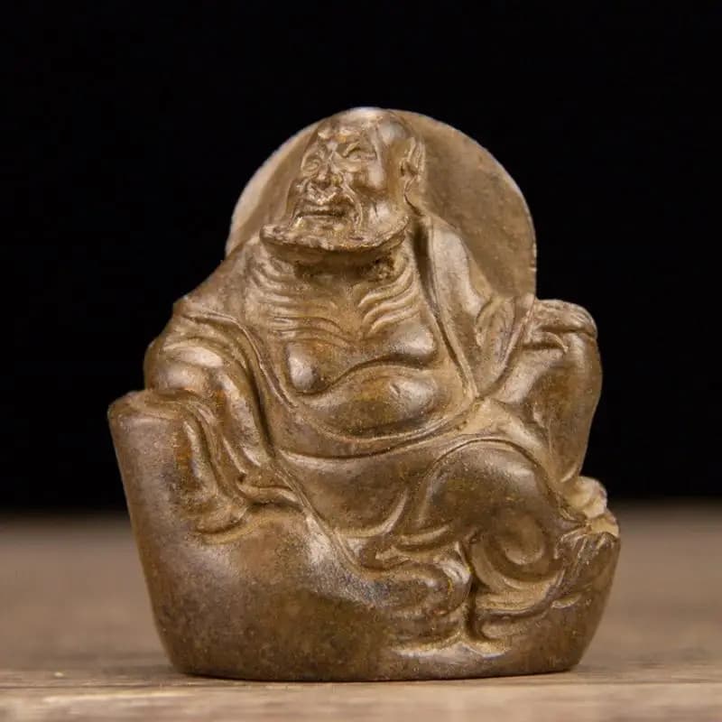 Chinese purple bronze auspicious clouds Dharma seal ornament statue Collection Nice Art Work