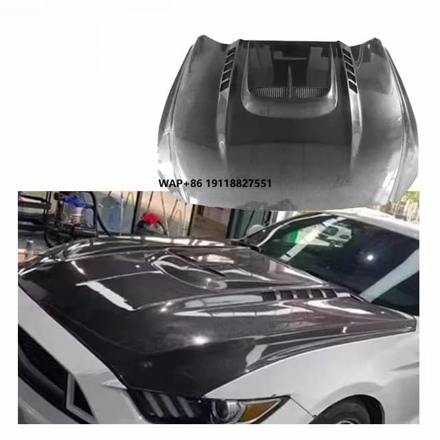 Carbon KT Hood for Mustang S550 15-17 Upgrade KT Style Body Kit Mustang Engine Bonnet Hood