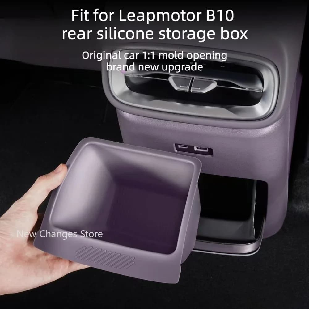 For Leapmotor B10 Storage Box Located Under the Rear Exhaust Vent Anti Dirt Pad Silicone Protective Pad Modify Accessories