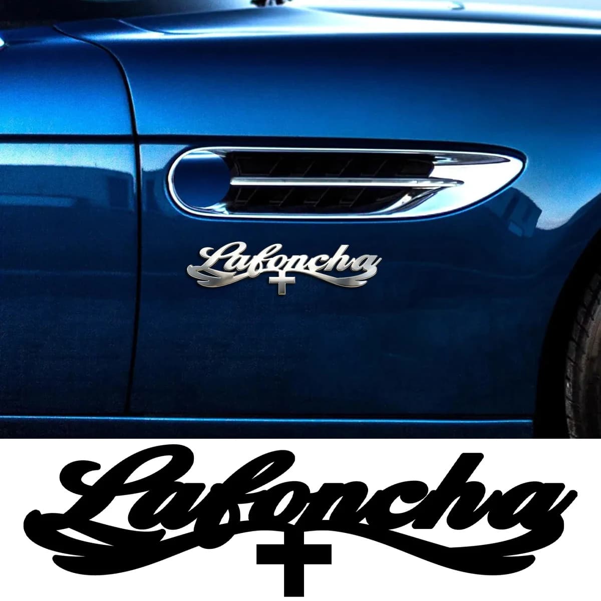 Cross Wings Metal Stickers Custom Logo Applicable to Car Trunk, Fender and Rear Bumper, 3D Stickers, Trendy Personalized Badge