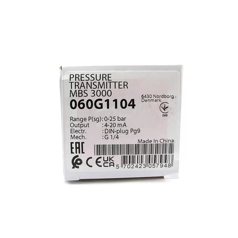 060G1101 Pressure transmitter, MBS 3000 000 bar - 6.00 bar New Original Denmark Automation   Drive