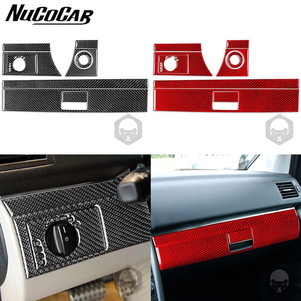 For Benz B Class W245 2005-2011 Carbon Fiber Headlight Switch Co-Pilot Storage Panel Car Interior Accessories Decorative Sticker