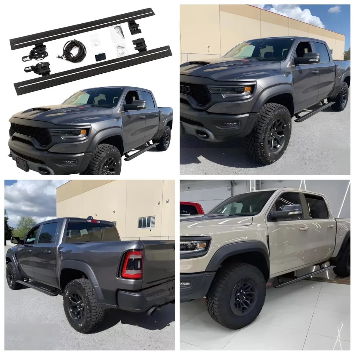 Stlf Automatic Electric Power Side Step Running Board For 1500 Crew Cab 2019-2024