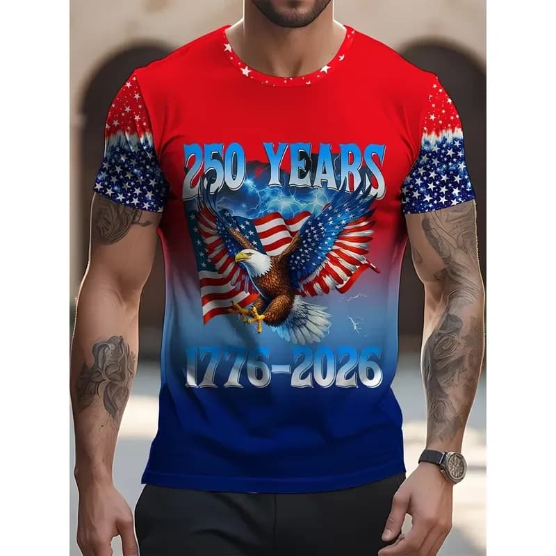 2026 Custom Patriotic T-Shirt for Men and Women Featuring God Bless The USA Design and American Flag Print Ideal for
